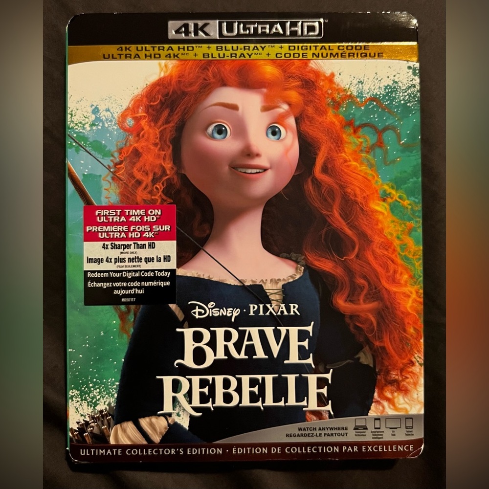 Disney Pixar Brave 4K UltraHD Blu-Ray Movie